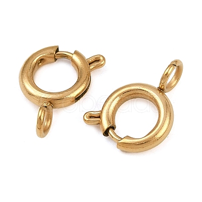 304 Stainless Steel Spring Ring Clasps STAS-B095-05D-G-1