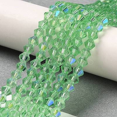 Transparent Electroplate Glass Beads Strands EGLA-A039-T4mm-L24-1