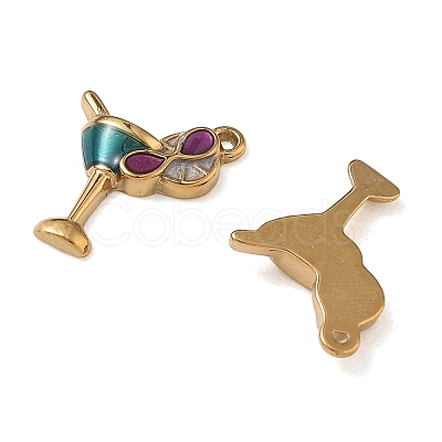 304 Stainless Steel Enamel Pendants SA-CBA7876-40G-01-1