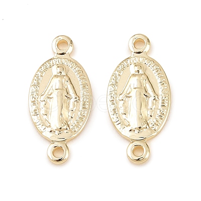 Brass Oval with Virgin Connector Charm LS-KK-Z146-31G-1