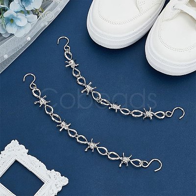 2Pcs Alloy Thorns Shoes Chain AJEW-FG0004-50B-1