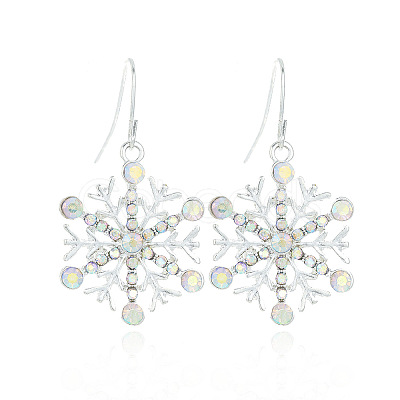 Snowflake Alloy Dangle Earrings FS-WGD9918-07-1