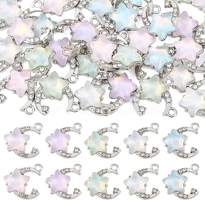 15Pcs 5 Colors Alloy Pendants FIND-YW0017-89-1