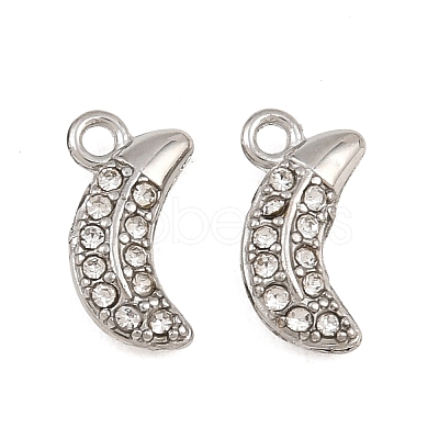 304 Stainless Steel Rhinestone Pendants RB-CBABFDA-06P-1