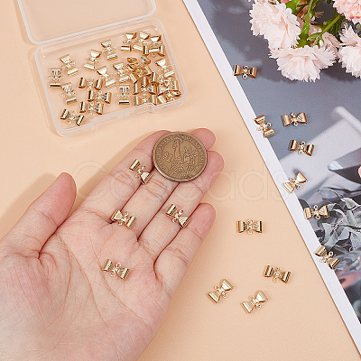 40Pcs Rack Plating Brass Connector Charms KK-BC0010-82-1
