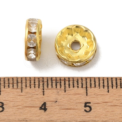 Brass Grade B Rhinestone Spacer Beads RSB039-B01G-1