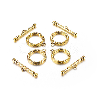 Tibetan Style Toggle Clasps X-GLF1408Y-1