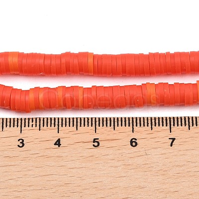 Flat Round Handmade Polymer Clay Beads CLAY-XCP0001-34-1