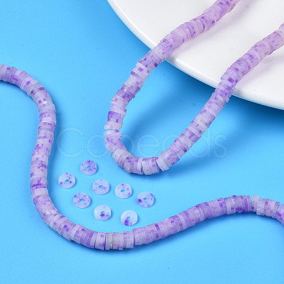Handmade Polymer Clay Beads Strands CLAY-R089-6mm-162-1