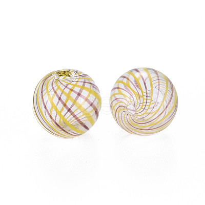 Transparent Handmade Blown Glass Globe Beads GLAA-T012-35A-03-1