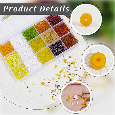 15 Styles Glass Seed & Bugle Beads SEED-PA0001-14D-1
