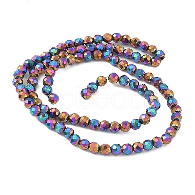 Electroplated Synthetic Non-magnetic Hematite Beads Strands G-A263-B01-01A-1