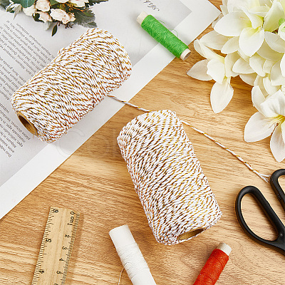 2 Rolls Macrame 2-Ply Cotton Braided Thread MAKN-CY0001-01A-1