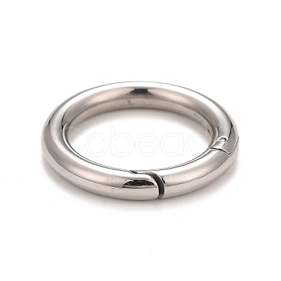 Non-Tarnish 304 Stainless Steel Spring Gate Rings X-STAS-M296-01P-E-1