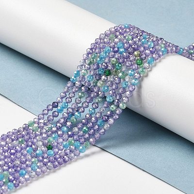 Cubic Zirconia Bead Strands ZIRC-C006-01B-02-1