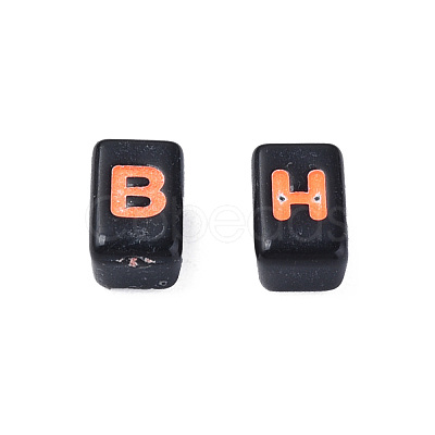 Opaque Black Acrylic Connector Charms MACR-N012-20-1