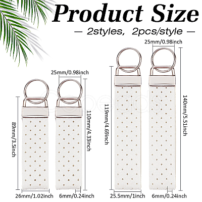2 Bags Rectangle Felt Tab Blank Keychains KEYC-BC0001-25A-1