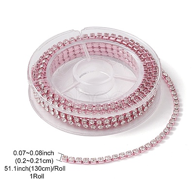 Electrophoresis Brass Rhinestone Strass Chains CHC-YW0001-05E-1
