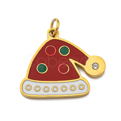 Christmas Theme Ion Plating(IP) 304 Stainless Steel Pendants STAS-O005-01L-G-1