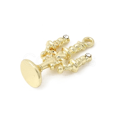 Alloy Rhinestone Pendants FIND-B060-04G-1