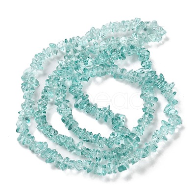 Spray Painted Transparent Glass Beads Strands GLAA-P060-01B-04-1