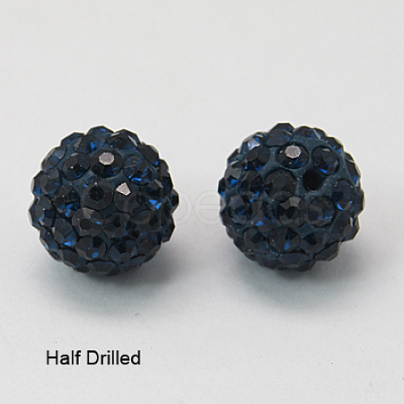 Polymer Clay Rhinestone Beads RB-H258-HD10mm-207-1