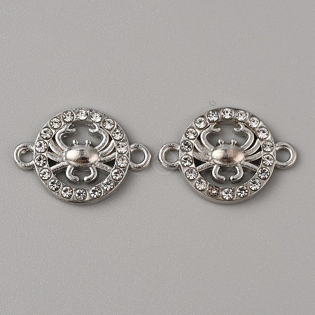Alloy Crystal Rhinestone Connector Charms FIND-WH0002-75P-1