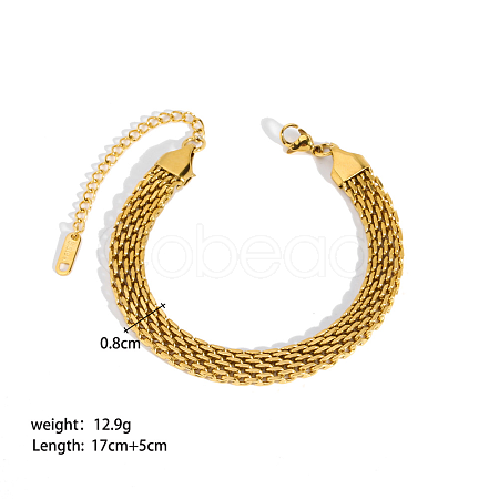 Simple 304 Stainless Steel Chain Bracelets PM6439-10-1