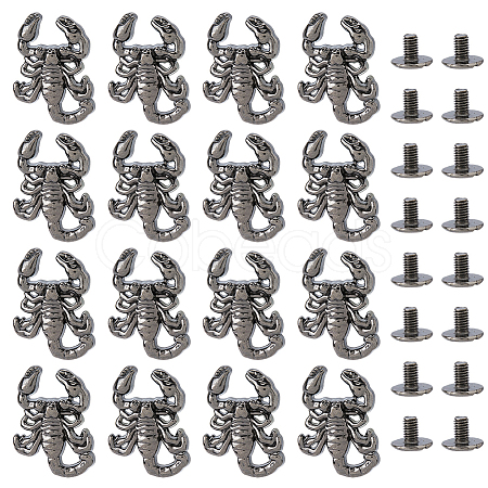 16Bags Scorpion Alloy with Iron Decorative Rivets BUTT-FH0001-035A-1