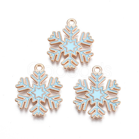 Christmas Style Alloy Enamel Pendants ENAM-Q442-68A-1