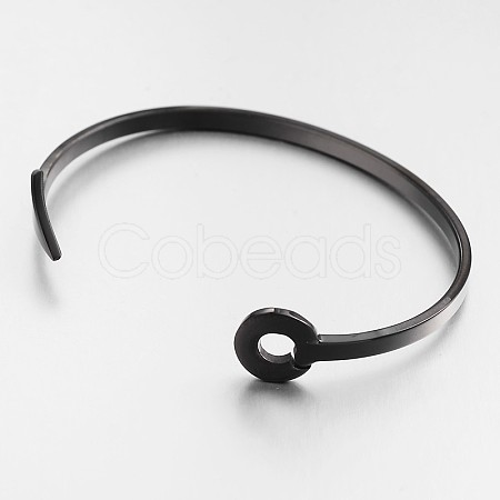 304L Stainless Steel Cuff Bangles LS-BJEW-F181-03B-1
