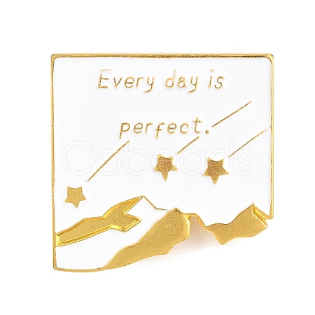 Every Day is Perfect Alloy Enamel Pins JEWB-G045-01G-01-1