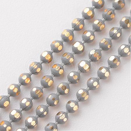 Brass Faceted Ball Chains CHC-D268-13-1