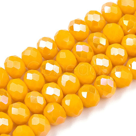 Electroplate Glass Beads Strands EGLA-A034-P6mm-B26-1