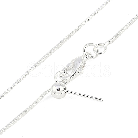 1mm Rack Plating Brass Box Chain Adjustable Slider Necklaces for Women Men MAK-L044-56S-1