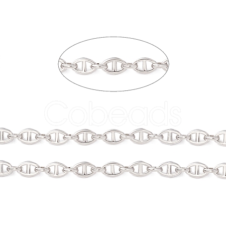 Non-Tarnish 304 Stainless Steel Oval Link Chains CHS-F017-05A-P-1