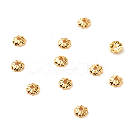 Brass Bead Cap X-KK-F824-028G-1