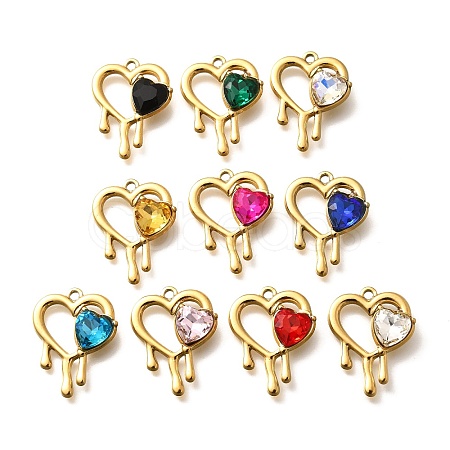 304 Stainless Steel Pendants STAS-Q346-10G-1