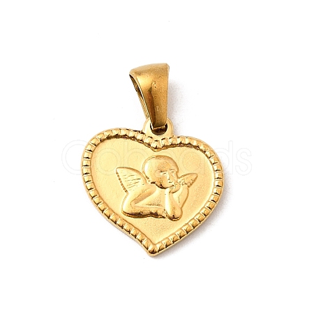 Hand Polished 304 Stainless Steel Charms STAS-B094-15G-1