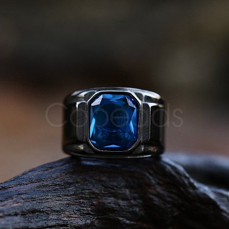 Alloy with Glass Finger Rings for Men FS-WG2A945-20-1