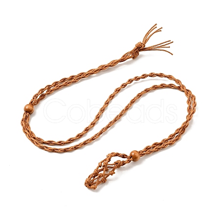 Braided Wax Rope Cord Macrame Pouch Necklace Making NJEW-J007-06-1
