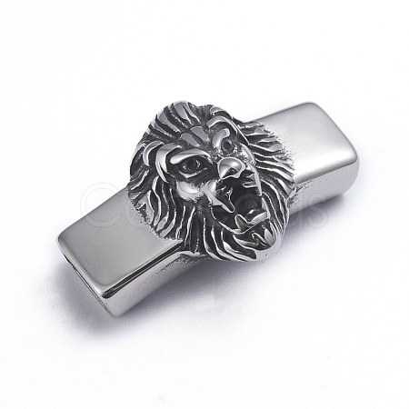 Retro 304 Stainless Steel Slide Charms/Slider Beads X-STAS-L243-025AS-1