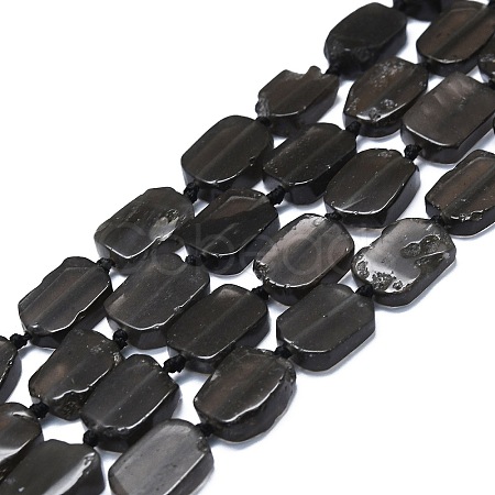 Natural Tektite Beads Strands G-K245-J16-01-1