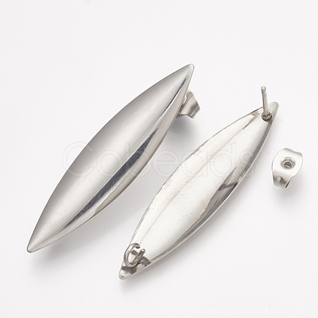 Non-Tarnish 304 Stainless Steel Stud Earring Findings X-STAS-Q231-09A-1
