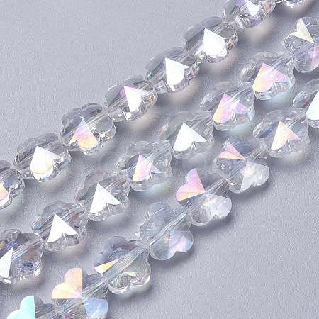 Electroplate Glass Beads Strands EGLA-J148-A-AB01-1