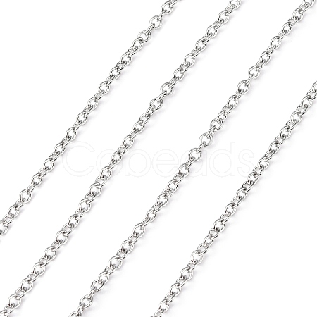 Non-Tarnish 3.28 Feet 304 Stainless Steel Cable Chains X-CHS-R003-0.5mm-1