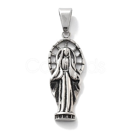 304 Stainless Steel Pendants STAS-Z098-19AS-1