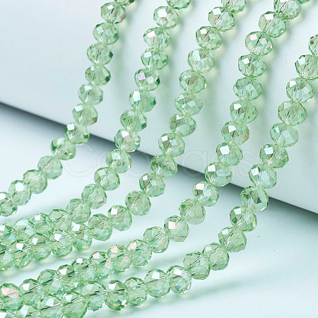 Electroplate Glass Beads Strands EGLA-A034-T1mm-B17-1