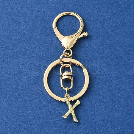 Alloy Initial Letter Charm Keychains KEYC-YW00006-24-1