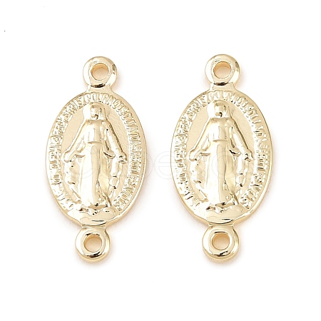 Brass Oval with Virgin Connector Charm LS-KK-Z146-31G-1